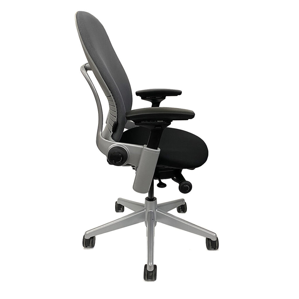 Steelcase Leap V2 Platinum Frame 3D Knit reupholstered Park Avenue