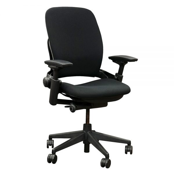 Steelcase Leap V2 Black Fabric Reupholstered Park Avenue Seating