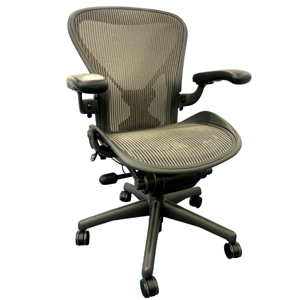 Herman Miller Aeron size B 3 Lever PostureFit Gray Park Avenue