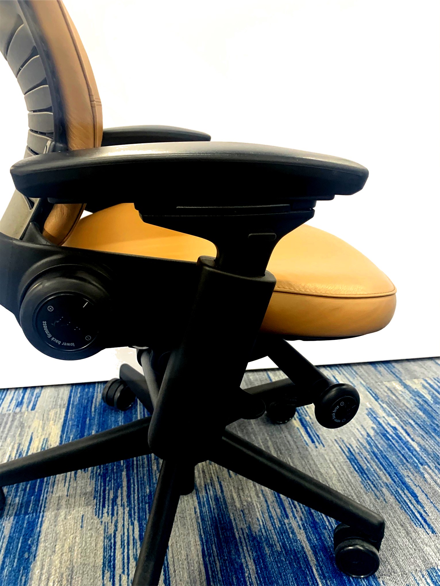 Steelcase Amia Chair, All Features, Dark Brown Leather, Adjustable Arms,  Adjustable Lumbar Support